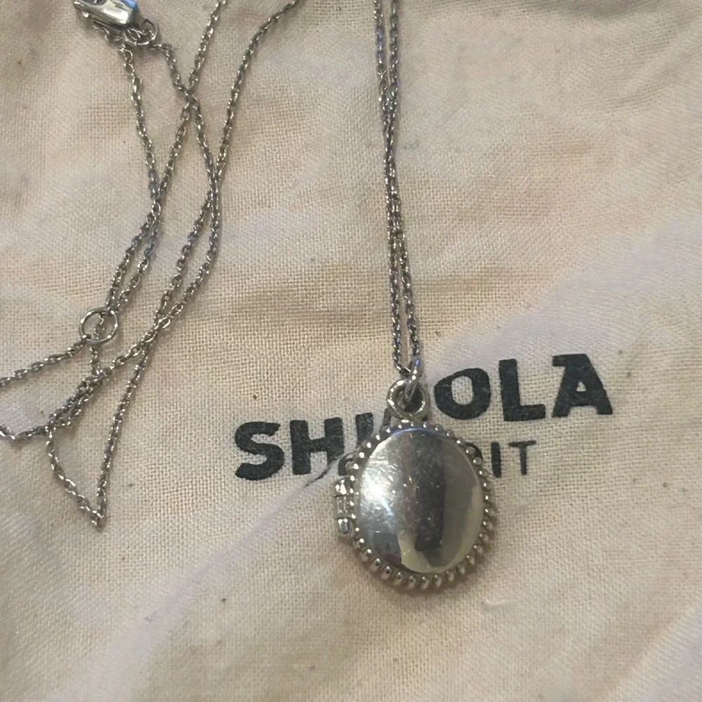 Shinola Sterling Silver .925 Coin Edge Locket Necklace - Picture 2 of 8